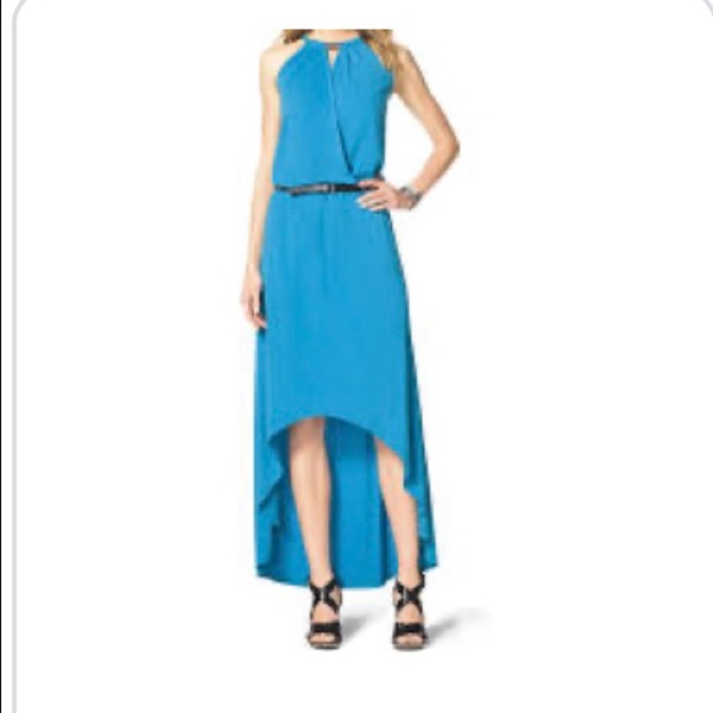 Michael Kors Blue High-Low Dress